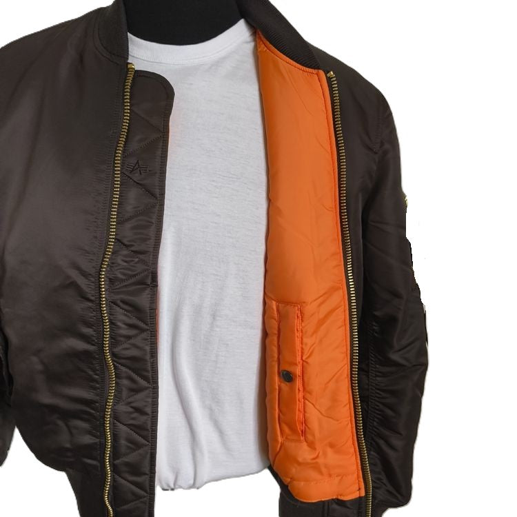 Alpha Industries Bomber Jacke Braun