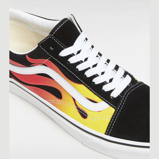 Vans Old Skool (Flame) Black/Black/Tr White VN0A38G1PHN1
